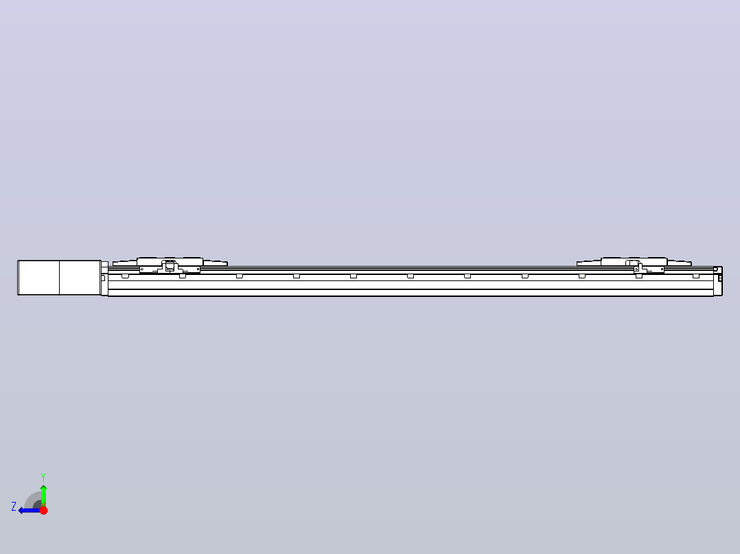 皮带直线轴双滑块型TPA-GCBS-120-P70-L300-QR-M20-N3右视图