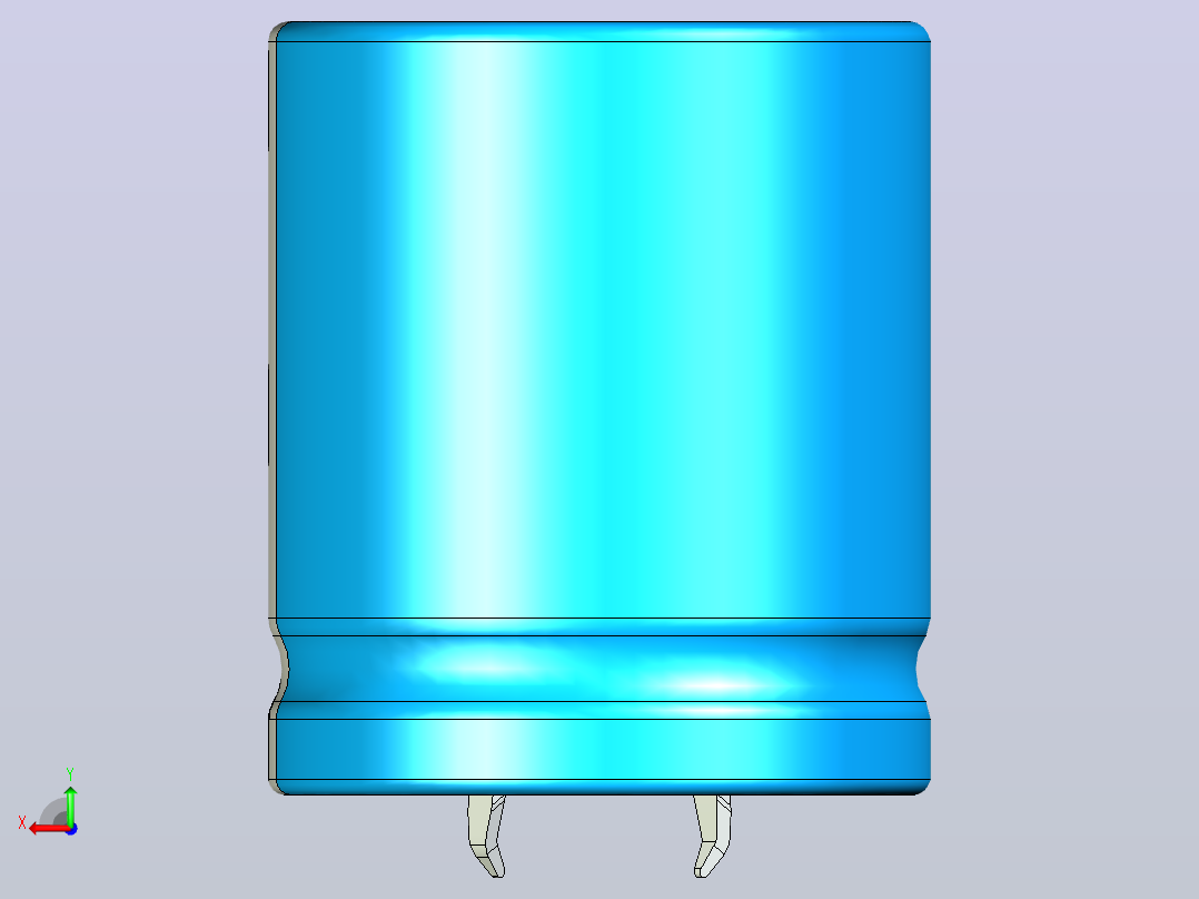30 x35蓝白底片电解电容器后视图