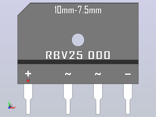 桥式整流器外壳RBV25.SLDPRT前视缩略图