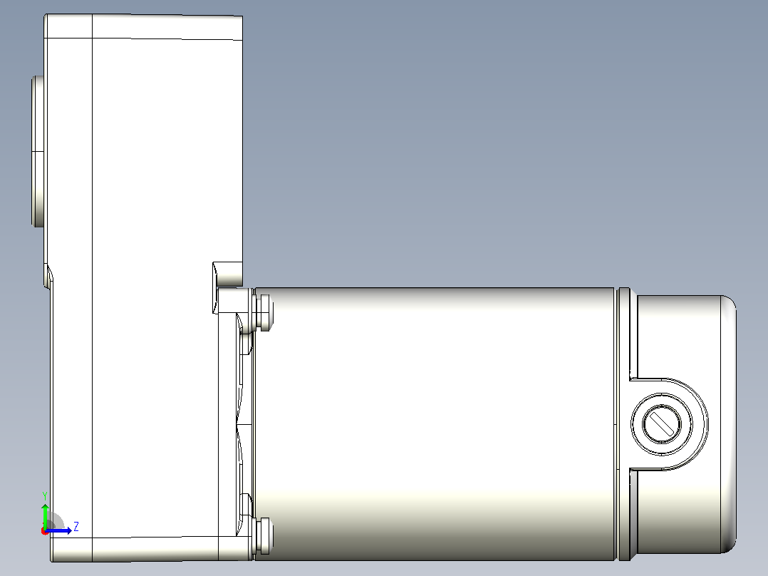 Z55D200W配5GUL型齿轮箱整机-120机壳左视图