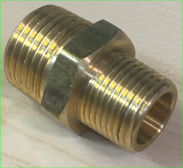 1-2英寸MNPT x 3-8英寸MNPT黄铜管件转接头
