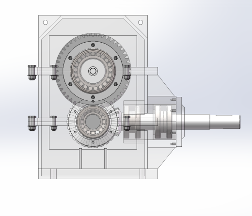 立式二级减速器设计（SW+CAD）缩略图
