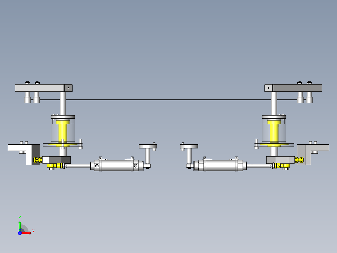 工件定位前视图