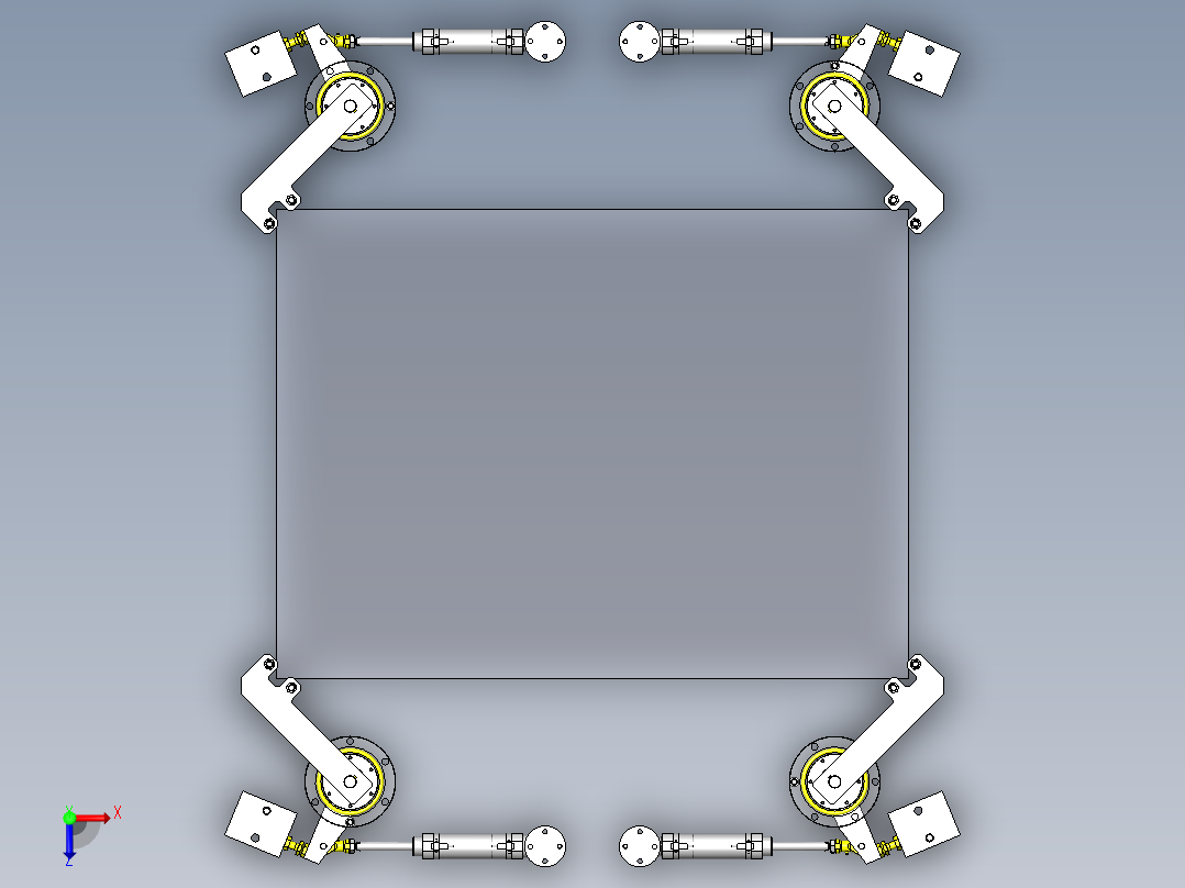 工件定位俯视图