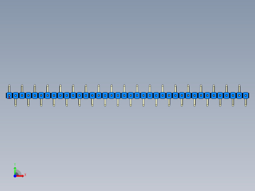 彩色公排针 100mil 2.54mm 系列-DS1022_blue_38p_100mil_Type_SMT_R1_rev1.0前视缩略图