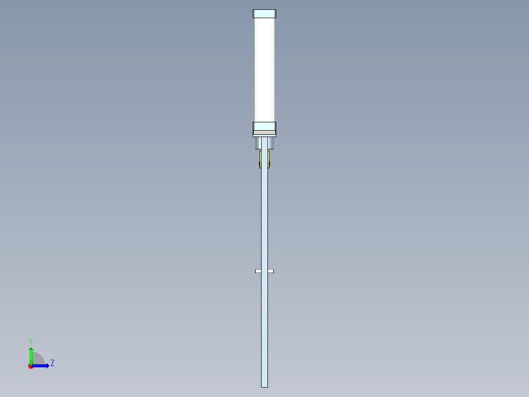 超薄型单气缸插板阀左视图
