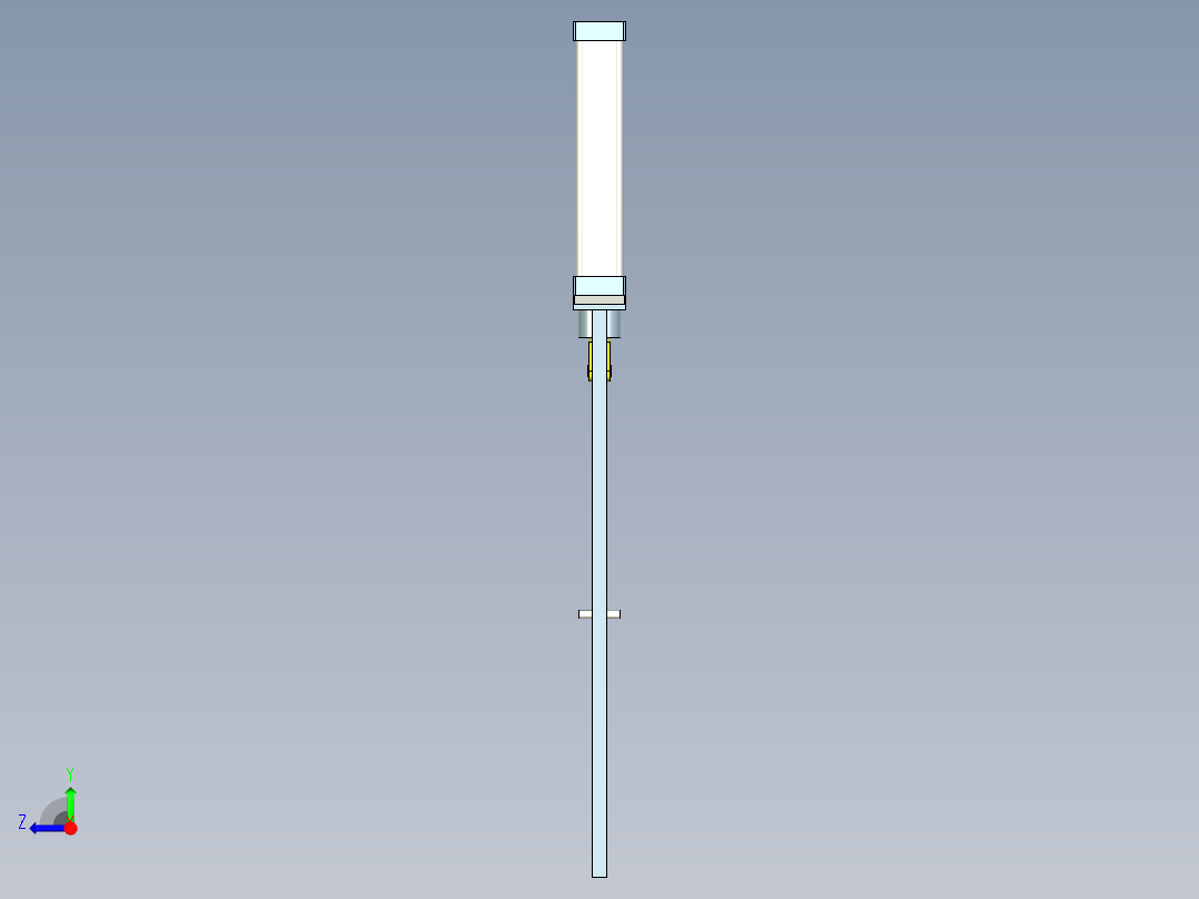 超薄型单气缸插板阀右视图