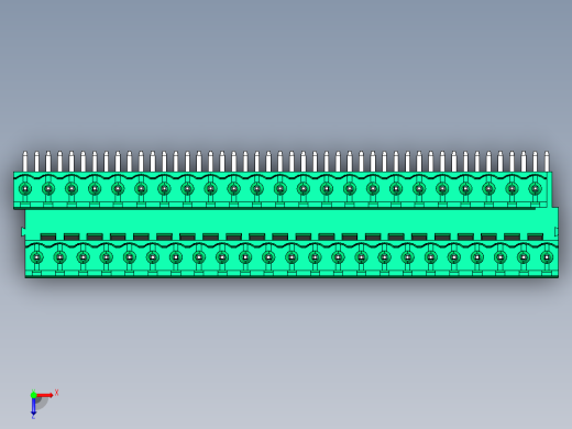 DEGSON 2EDG 系列 5.08mm 可插拔接线端子组-2EDGRT-5.08-46P-14-00AH俯视缩略图