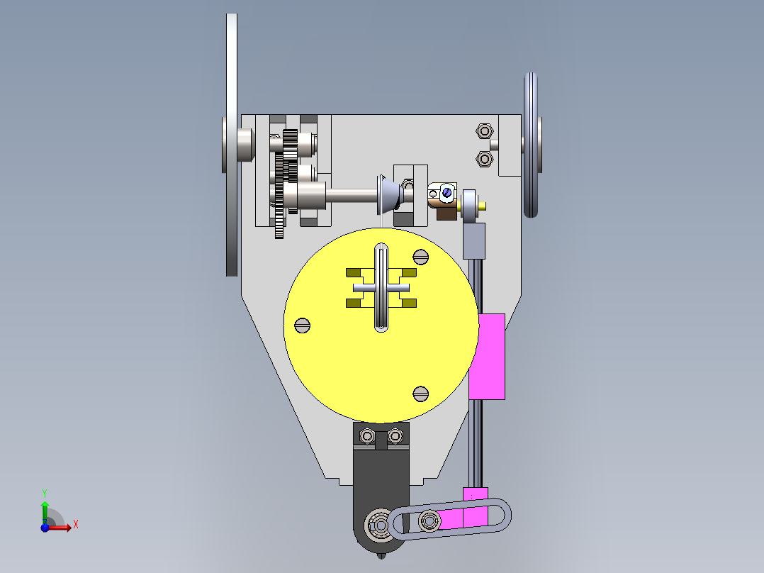 sw无碳小车模型(2)前视图