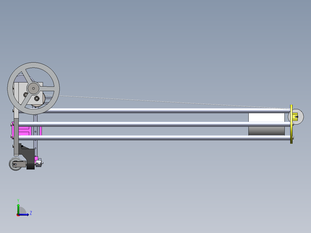 sw无碳小车模型(2)左视图