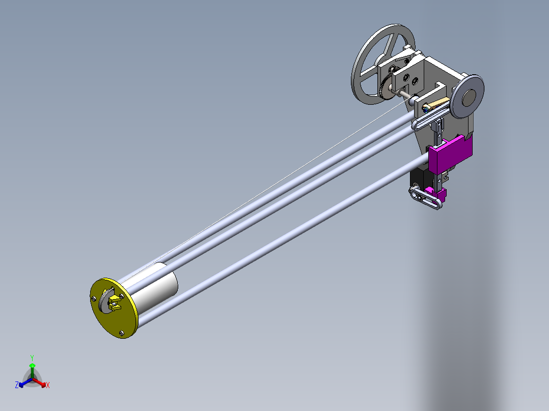 sw无碳小车模型(2)正等轴测图
