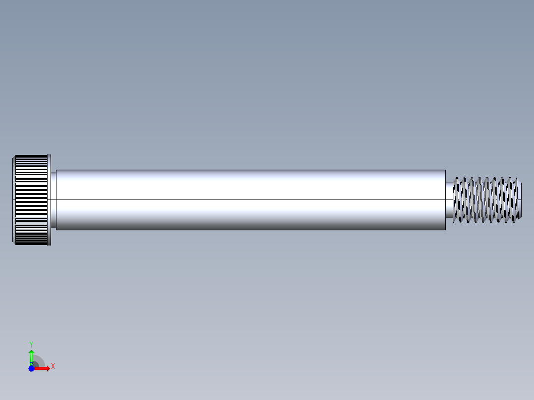 内六角螺螺栓-SB 0.375-16 x3.25前视图