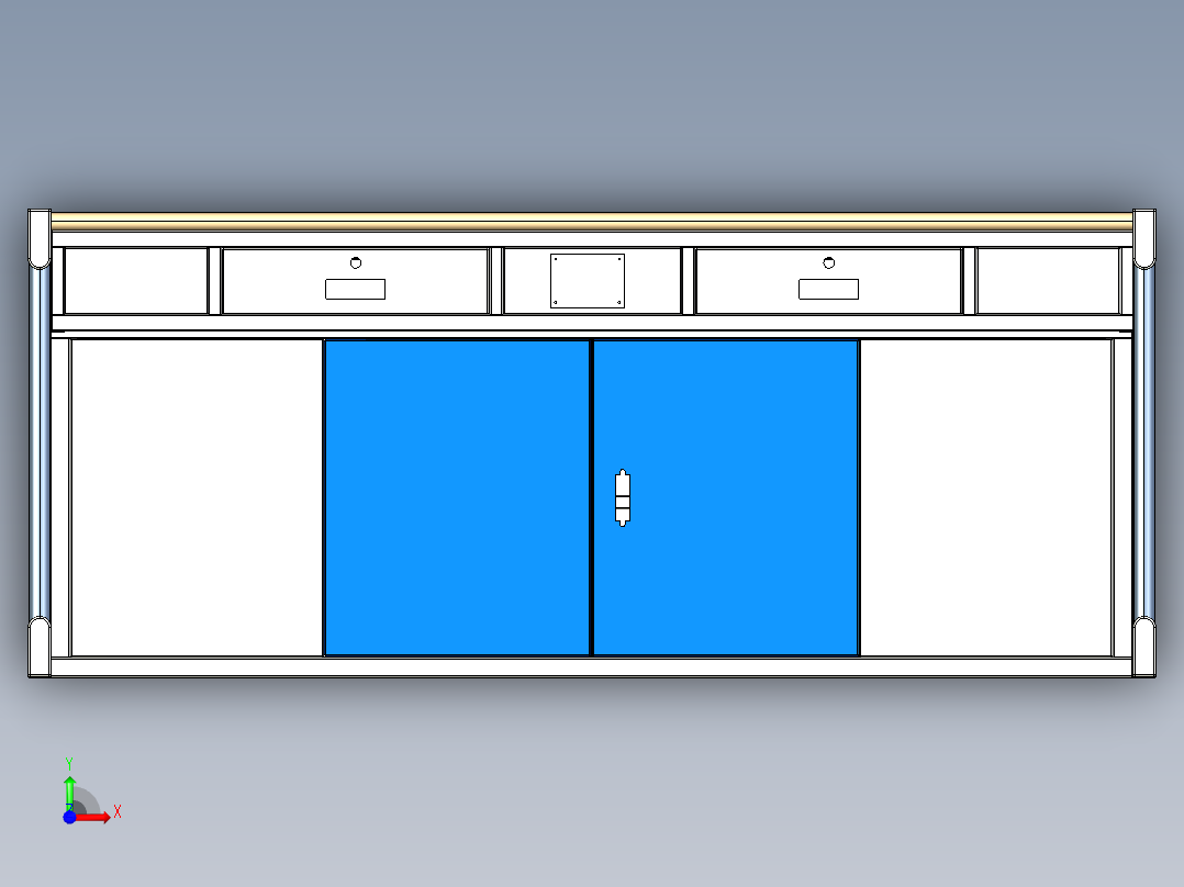 学生实验桌总图前视图