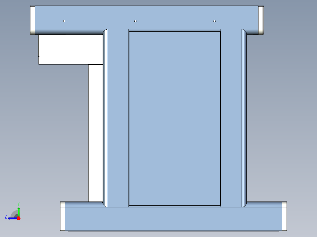 学生实验桌总图右视图