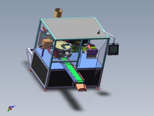 零食给袋式包装机3D模型图纸 机械设计参考资料设计素材
