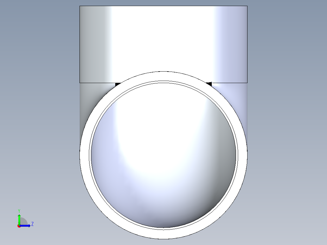 CPVC管件05-Sch80_90Elbow_SxS_9806-080 _8in左视图