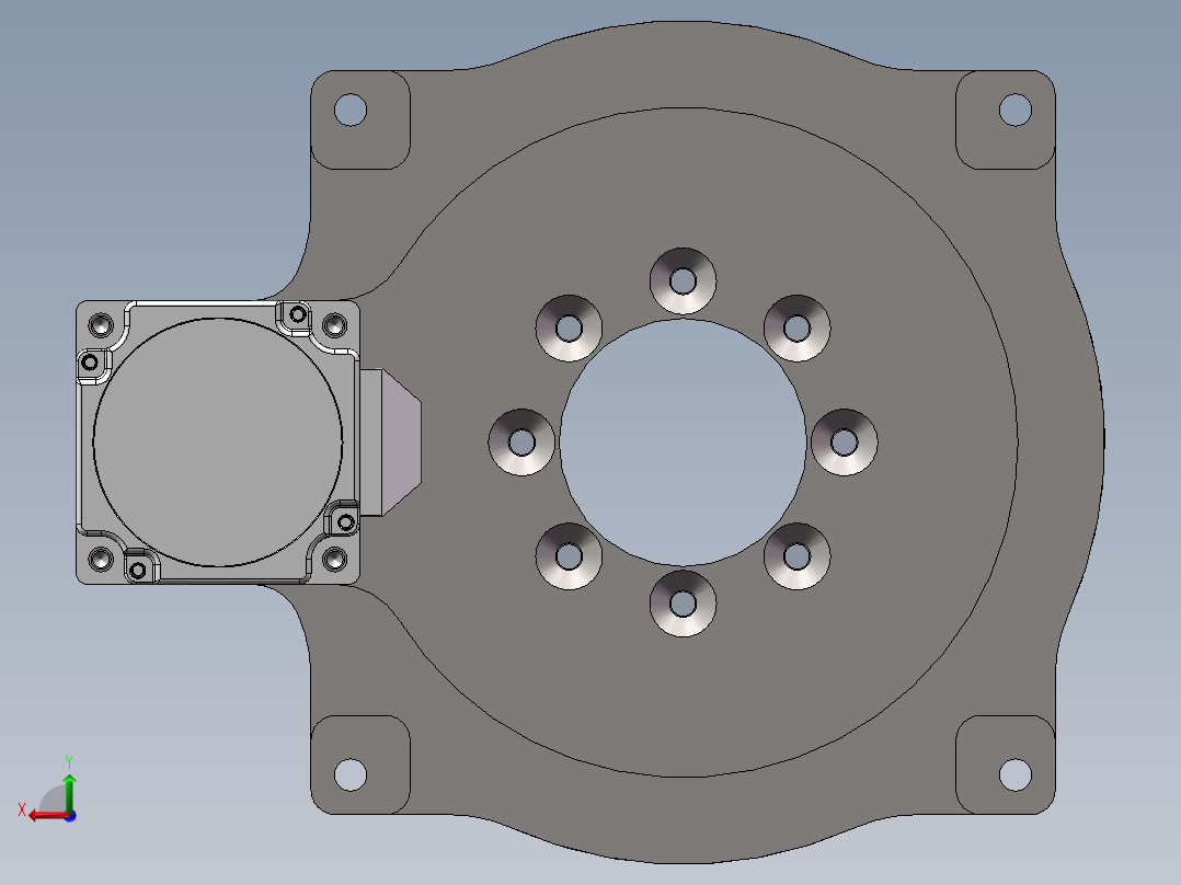 焊接回转工作台后视图