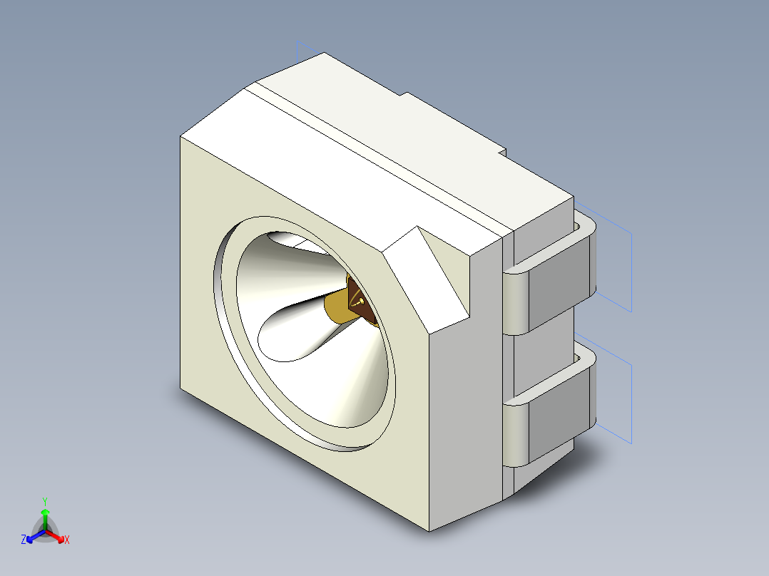 光电元件封装-LED_PLCC-4_S3AMC正等轴测图