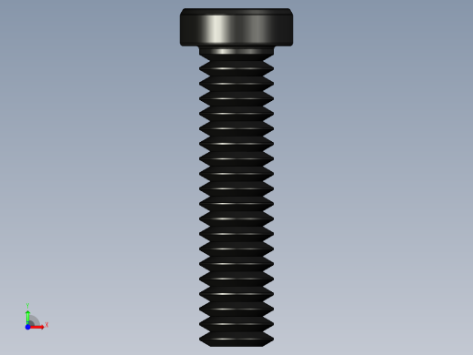 紧固件-STEP 0.2500 Button Screw前视缩略图