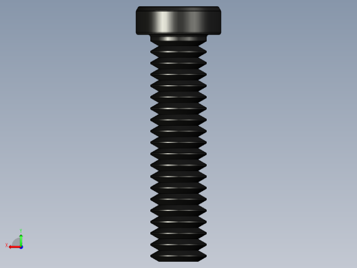 紧固件-STEP 0.2500 Button Screw后视缩略图