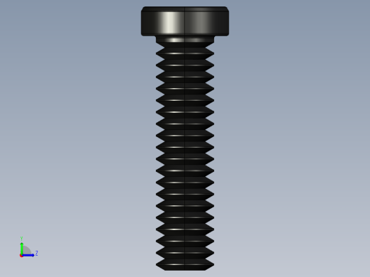 紧固件-STEP 0.2500 Button Screw左视缩略图