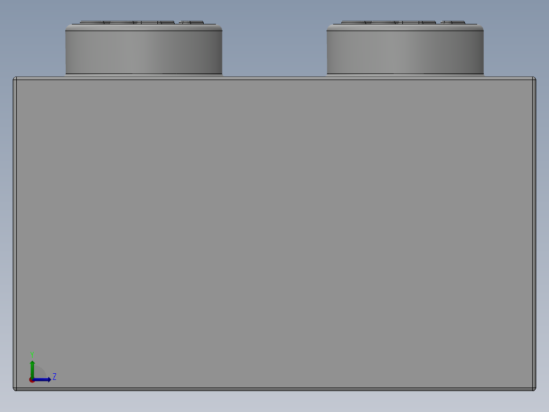 乐高套装 4421基本积木-300101 White Brick 2 x 4.SLDPRT左视图