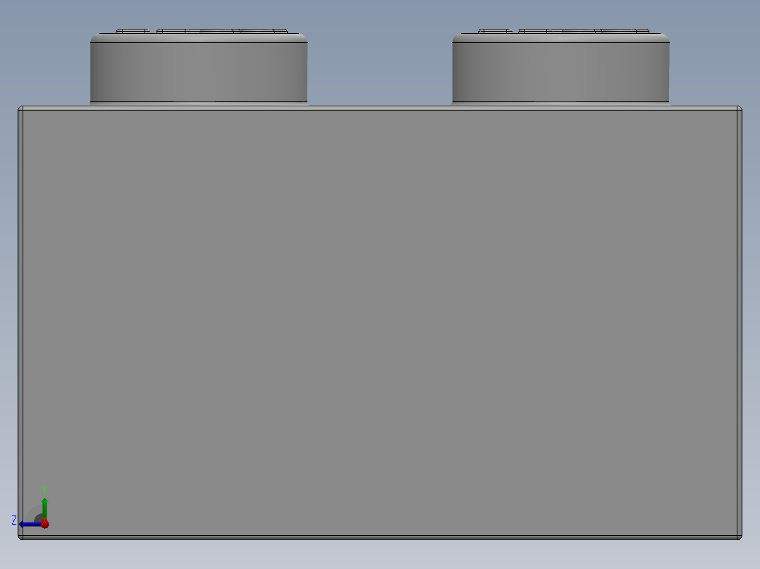 乐高套装 4421基本积木-300101 White Brick 2 x 4.SLDPRT右视图