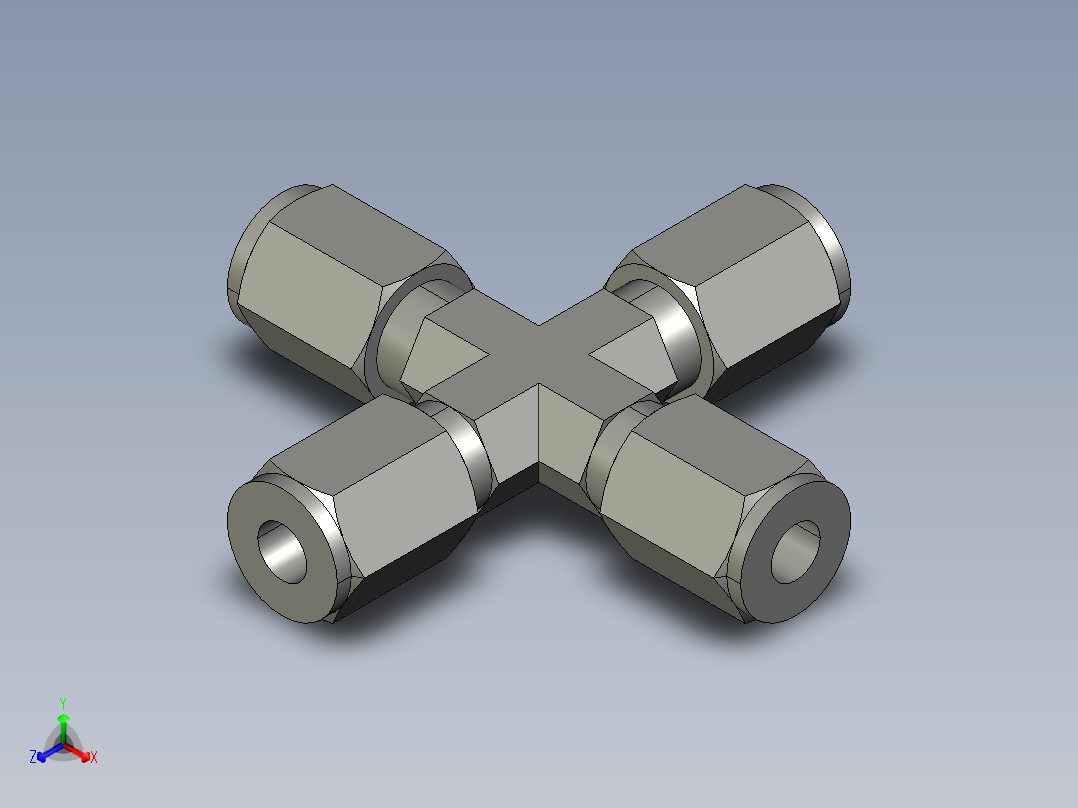 卡套式工业通用硬管接头4_kbu-s主视图