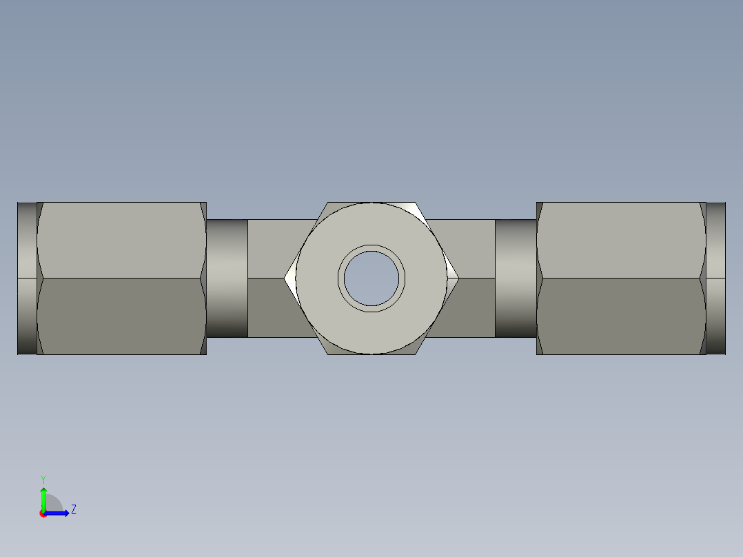 卡套式工业通用硬管接头4_kbu-s左视图