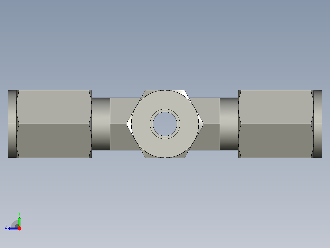 卡套式工业通用硬管接头4_kbu-s右视图