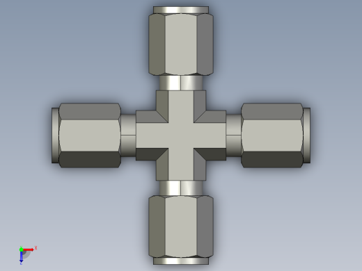 卡套式工业通用硬管接头4_kbu-s俯视缩略图