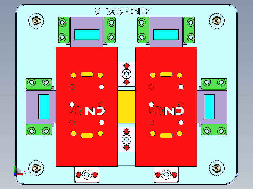 VT306-笔记本CNC工装夹具三维模型CNC1-20150323前视图