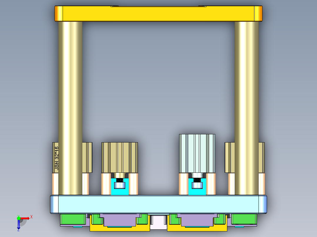 VT306-笔记本CNC工装夹具三维模型CNC1-20150323俯视图