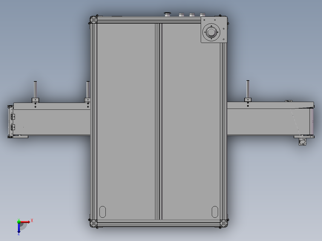 自动贴E型定位胶纸机sw18俯视图