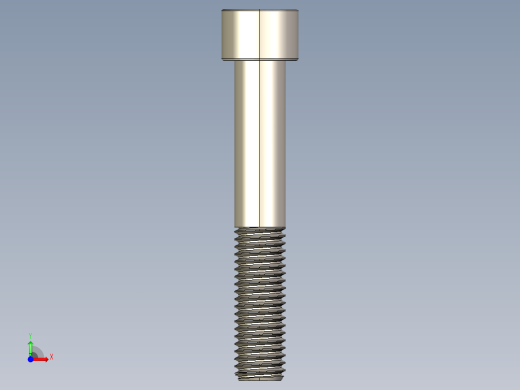 Screw_DIN_912_M12x75_A2.STEP公制内六角螺钉前视缩略图
