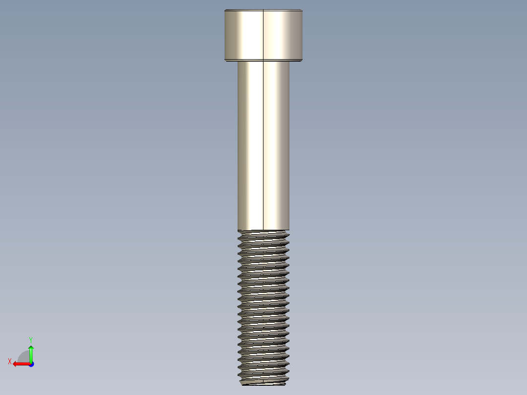 Screw_DIN_912_M12x75_A2.STEP公制内六角螺钉后视图