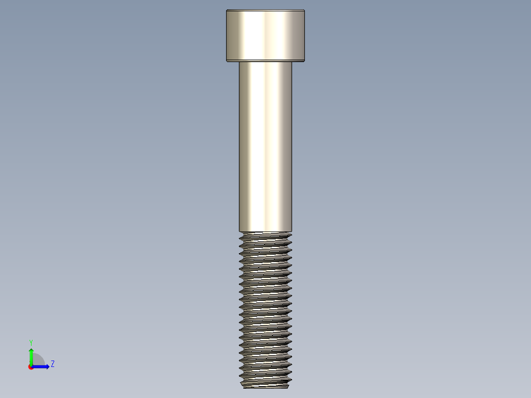 Screw_DIN_912_M12x75_A2.STEP公制内六角螺钉左视图