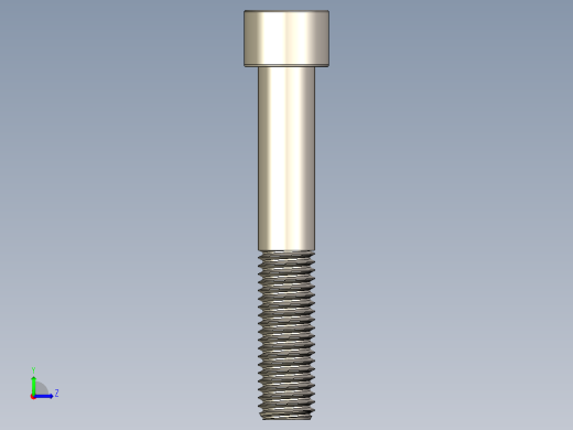 Screw_DIN_912_M12x75_A2.STEP公制内六角螺钉左视缩略图
