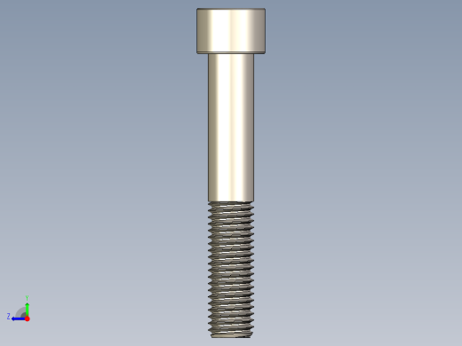 Screw_DIN_912_M12x75_A2.STEP公制内六角螺钉右视缩略图