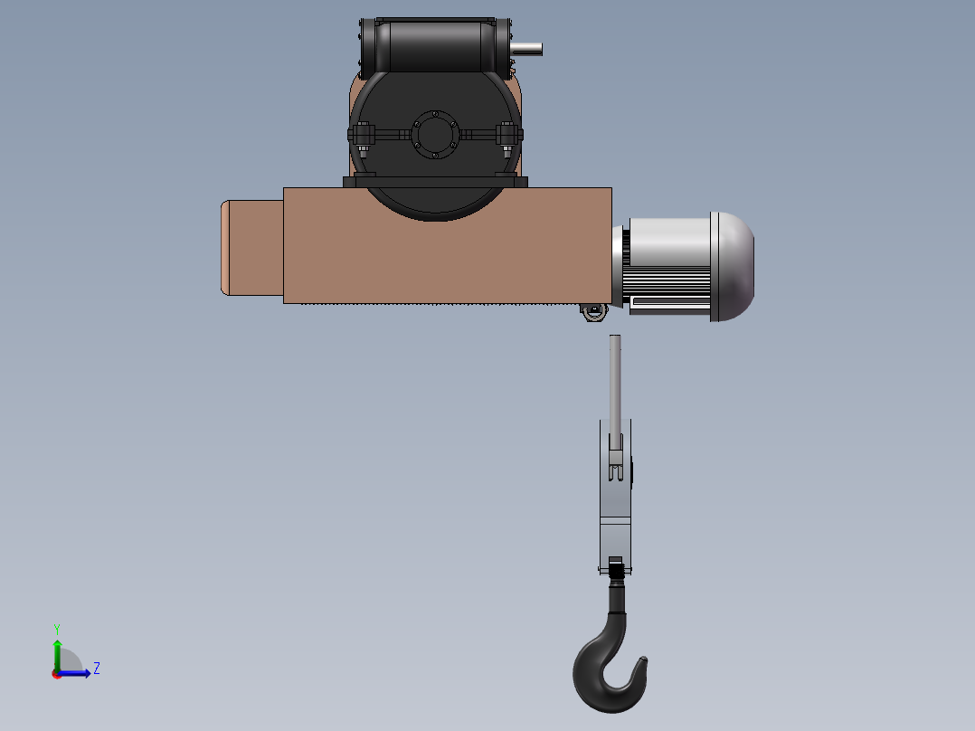 电动葫芦三维客户客户左视图