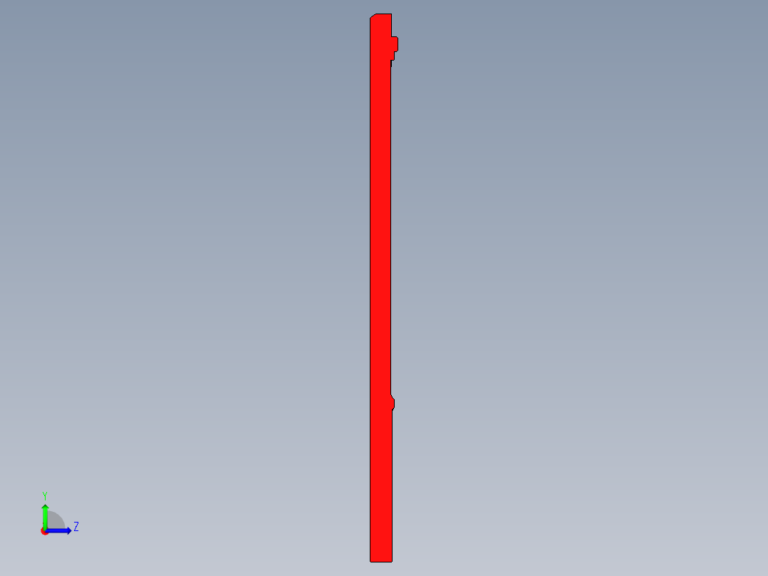 包胶版笔记本C壳开粗内腔程序模型左视图