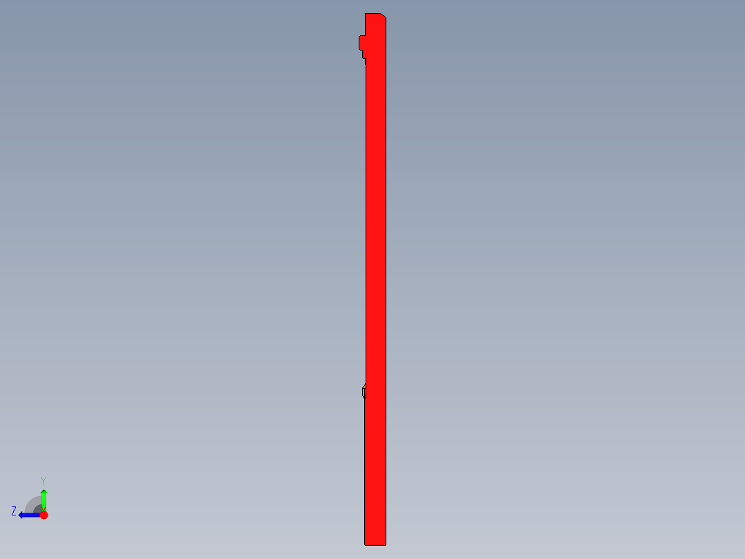 包胶版笔记本C壳开粗内腔程序模型右视图