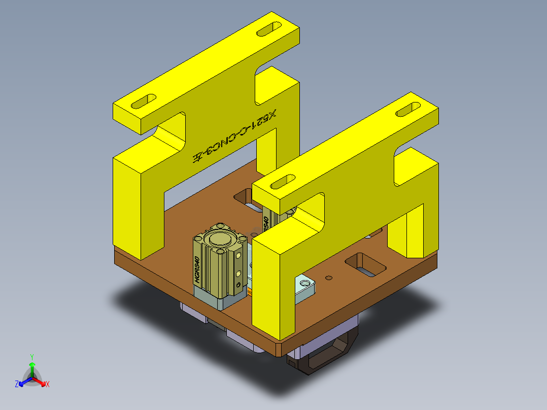X521-C笔记本CNC工装夹具三维模型-CNC3-191106主视图
