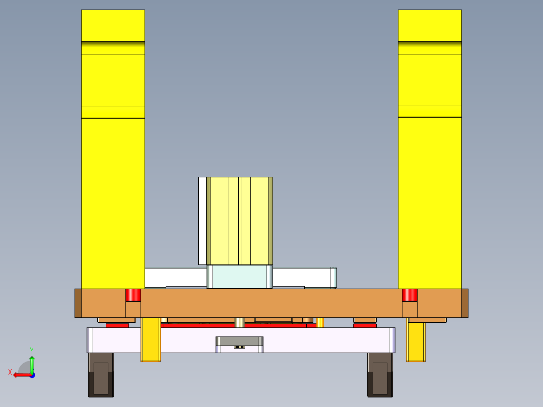 X521-C笔记本CNC工装夹具三维模型-CNC3-191106后视图