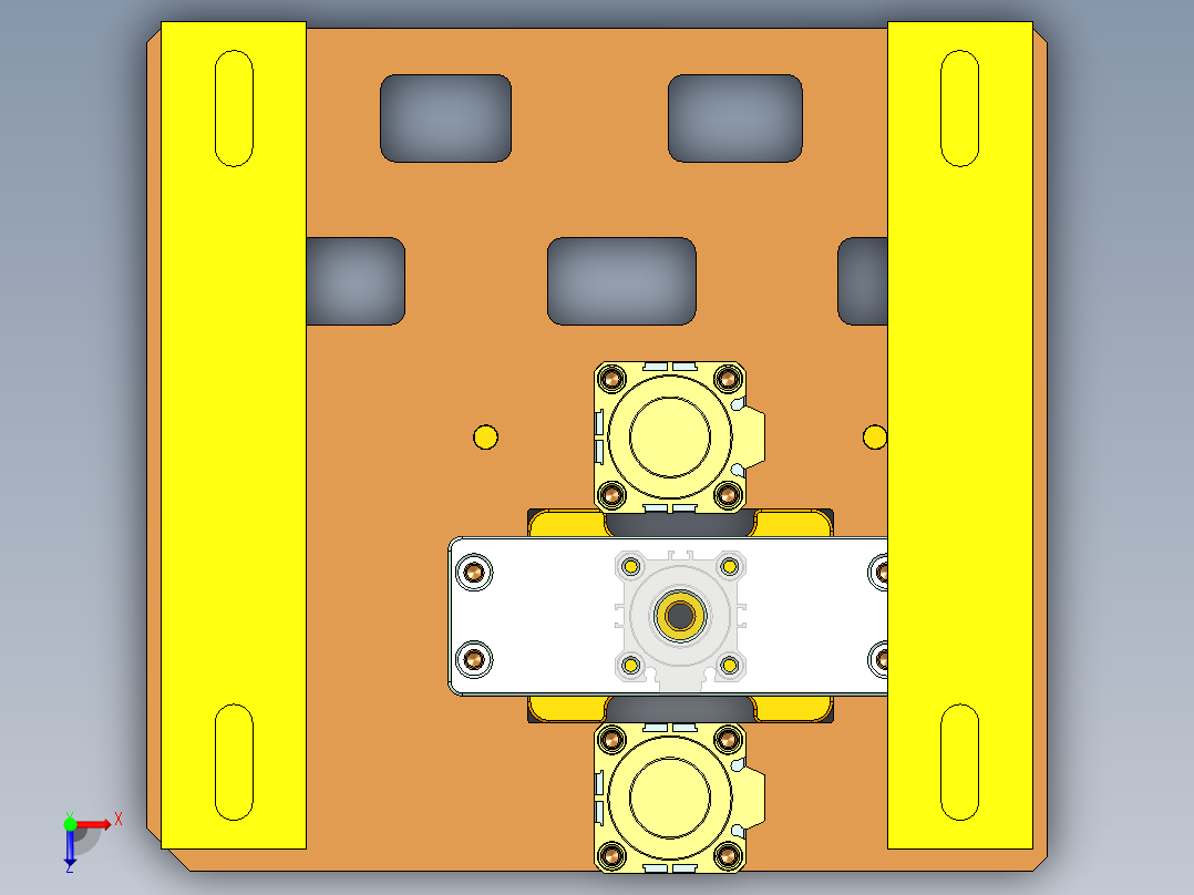 X521-C笔记本CNC工装夹具三维模型-CNC3-191106俯视图