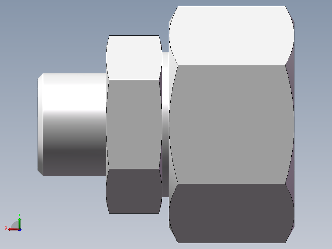 直通变径接头、2D-18-30后视图