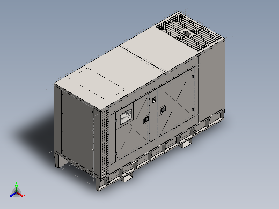 发电机正等轴测图