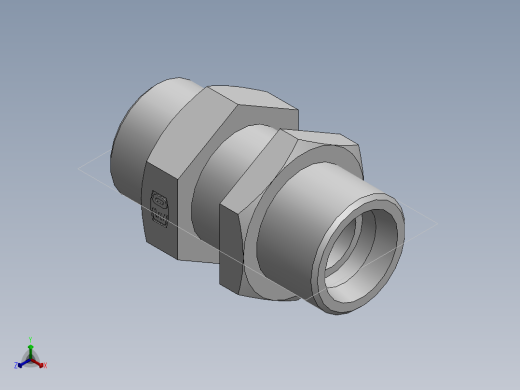 直通隔板接头、6D-36LN正等轴测缩略图