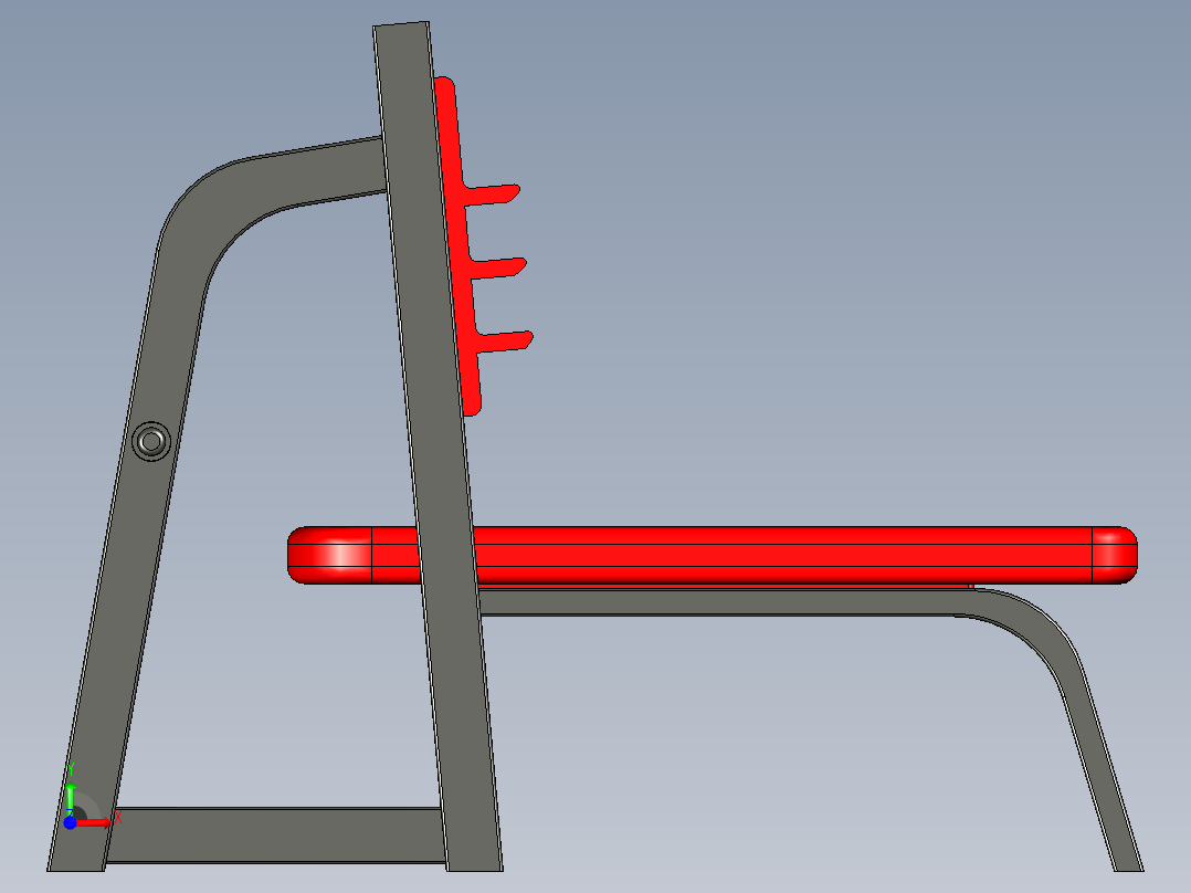 B3003758-平板卧推健身器材前视图