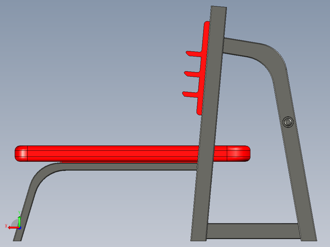 B3003758-平板卧推健身器材后视图